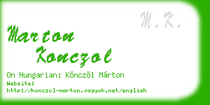marton konczol business card
