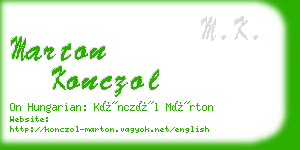 marton konczol business card